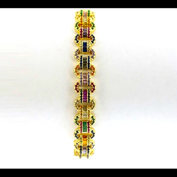 14K Multi Bangle Bracelet - Picture 3 of 5